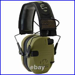 Walker's Razor Slim Shooter Electronic Hearing Earmuffs, Green Patriot (2 Pack)
