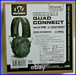 Walker's Ultimate Digital Quad Connect Elec Earmuffs with Bluetooth (NRR 27dB) M1