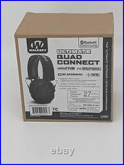 Walker's Ultimate Digital Quad Connect Electronic Earmuffs withBluetooth(NRR 27dB)