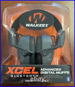 Walker's XCEL 500BT Digital Electronic Muff withVoice Clarity & Bluetooth, Gray