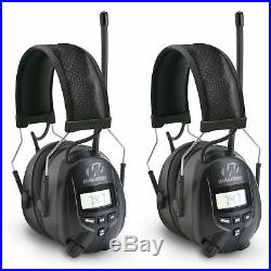 Walkers Hearing Protection Over Ear AM/FM Radio Earmuffs, 2 Pack GWP-RDOM