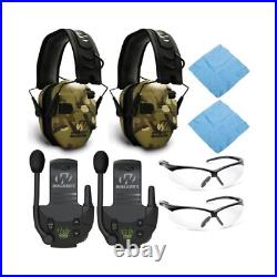 Walkers Razor Electronic Muffs MultiCam Camo Tan 2 Pack with Walkie Talkie
