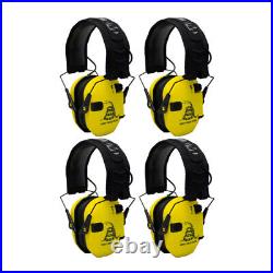 Walkers Razor Shooting Muffs Dont Tread On Me Yellow 4 Pack