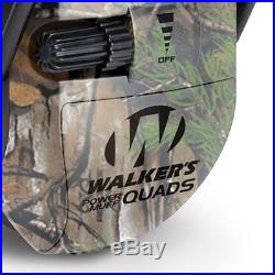 Walkers Ultimate Hunting Shooting AFT Power Muff Quads, Realtree Camo (4 Pack)