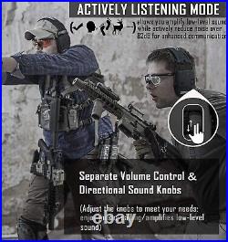 Wireless Electronic Shooting Ear Protection Earmuffs Noise Reduction Large